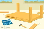 Work table design ideas? |  "SonomaProducts.com"  wrote"assembly table", about 6' x 3', much lower...