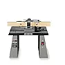 Will this router fit this router table? |   My table is a piece of one-inch melamine from a dead computer desk,with a...
