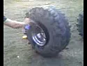 Rear tyres going down on a tractor mower |  We were somewhere around Barstow, on the edge of the desert, when thedrugs began...