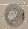 Mystery tub faucet - anybody recognize the brand?  |  This tub faucet is very stiff when turning the water on or off.  Between  hot...