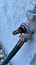 Outdoor spigot leaking from handle when turned on