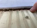 New deck is lower than old stairs |  Take the top tread that is too high and have it planed to be even.  May be...