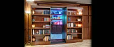 How to make a revolving wall |  Oh my, I love this. Not that I'm planning on having a revolving fireplace...