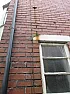Combi boiler condensate drain - just dripping down an outside wall.  |  Yes, if it was condensing there would have to be two drains. It looks as though...