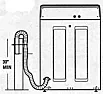 Can Lg Washer drain go up into the ceiling and over to sewer pipe ? |  Here's another...