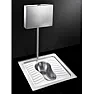 Toilet for narrow room.  |  Two problems. #1 - You would need a side exit soil pipe (even a compact elbow...