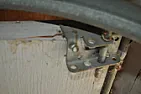 Results when you examine your garage door for broken things!  |  That DIY helps a lot as I'm not sure how to select replacement hinges:...
