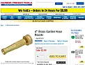 Brass garden hose nozzles and brass on/off switches (and missing o-rings)  |  Saw these while at Harbor Freight today looking for fence equipment: ...