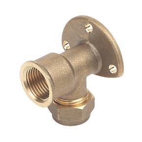 1/2" Garden Tap Outdoor Water Pipe Fitting Plumbing Bib Tap with Backplate Elbow 