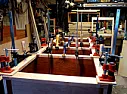 How many clamps?  |  I used a rabbet plane to trim down the solid oak edging around a desktop I made....
