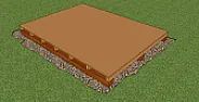 how much sand/dry cement for shed base?  |  The type appropriate to pouring slabs.  You don't use play sand orbeach...