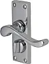 Mortice lock on a new bathroom door |  Cutting away part of the joint holding the cross-rail is not a particularlygood...