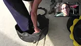cutting a tyre up for disposal  | &laquo; previous thread