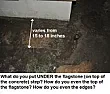 What is UNDER flagstones on concrete? How do you keep the tops level? (Pictures)  |  This weekend I will finally start cutting & cementing the flagstone on the...