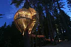 Treehouse restaurant |  In the image, some of the edges might be rolled in a little, giventhat some...