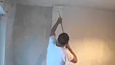 new plaster |  The plasterer was right, didn't you believe him?  Paint bonds better to bare...