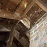 White stain with powdery substance on wood joist |  Hi - We noticed a white powdery substance on the wood joists in our attic?...