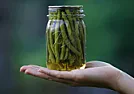 String beans  |  I fill pint zip-locs with green beans cut into about 3/4" lengths (okra too) and...