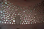 Quirky diy project  |  The basic idea is to stick bits of broken glass together with cement to make a...