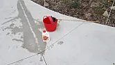 Removing red chalk lines from concrete |  I've had great luck with IRON OUT. I mixed a couple of cups of it into a...