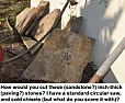Quick recommendation: What tool for one-time cutting of inch-thick sandstone paving stones? |  Well, masons used to cut bricks by scoring them with a mason's...