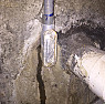 Leakage in Foundation Next to PVC Pipe