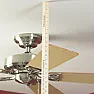 Balancing a ceiling fan  |  I used a 4 gram washer and moved it gradually outwards on one blade until there...