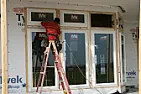 If it's level and plumb, it must be square, right? |  A set of cross corner measurements will tell you if the factory windowis square...