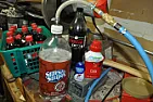 Last step in the project of building a home soda machine for flavoring cola  |  Here are better pictures of the bottle in my possession.1. Tax stamp (this...