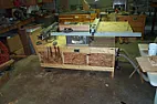 Converting contractor's table saw  |  a contractor's table saw (open legs) to a cabinet saw.  The aim is to be...