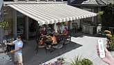 retractable awning, roof mount? |    Anyone have one of these lateral arm retractable awnings? I have a patio that...