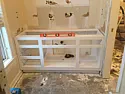 Bassackwards replacement  bath vanity (paint grade quickie)  |  Primed and ready for travel ......