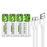 1.5V AA rechargeable lithium  |  It might be worth your trying out a set of these primary cells first, to see...