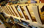 Gluing dowels  |  I'm not using clamps per se, but I am clamping and squaring the assembly ...