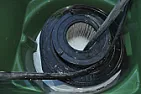 Do those pool filter pleat brushes actually work? (Have you ever used one?)  |  Well, after getting tired of rinsing mine today with the garden hose: ...