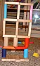 [PICTURES] Does this wooden structure violate laws of physics? |  Interesting!  The blocks remind me of my childhood when Santa would bring us...