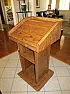 stand up desk  |  Made this for the local Elks Lodge as a lectern/podium/guest-sign-in  station:...