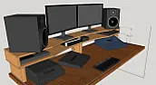 Advice: How to address a curved edge  |  Random thoughts... For my desk, I made hardwood T-moulding that glued into slots...
