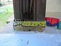 repairing wood supporting post (pictures)  |  You can see from the pictures this is a corner post supporting a wooden  roof, I...