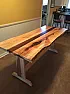 Finished the table  |   few defects.  Filled with West System epoxy.  I decided to use a piece of ...