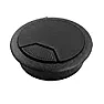 Need a hole to pass a mains plug through  |  Make  reasonable size hole and fit a cable tidy sort of grommet, such as...
