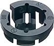 How do you attach romex to an outdoor outlet box mounted to brick?  |  The romex clamp is to keep the wire from rubbing the shrap edge of the knock ...