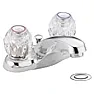 Unable to remove Moen faucet cap  |  I'm trying to change a cartridge in a Moen bathroom faucet (2 handled chate...